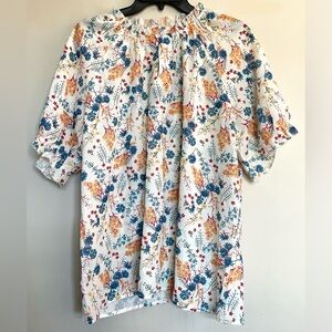 NWT Allegra K Women’s Floral Blouse in XL